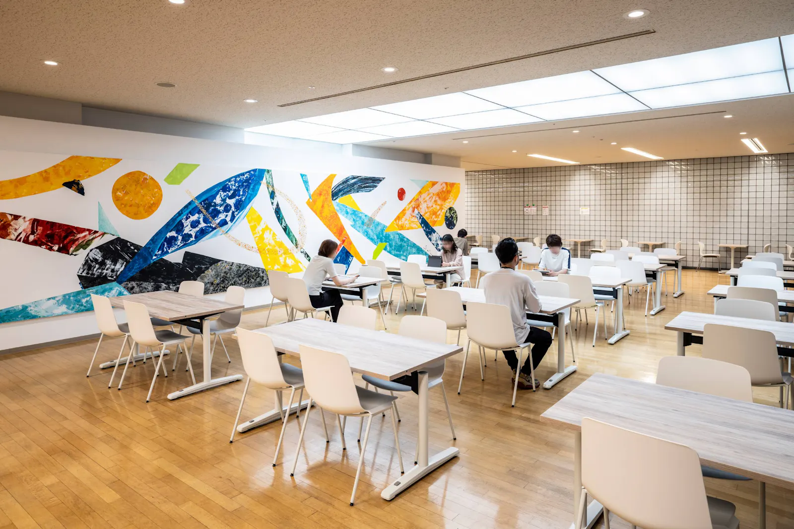 The canteen and a mural