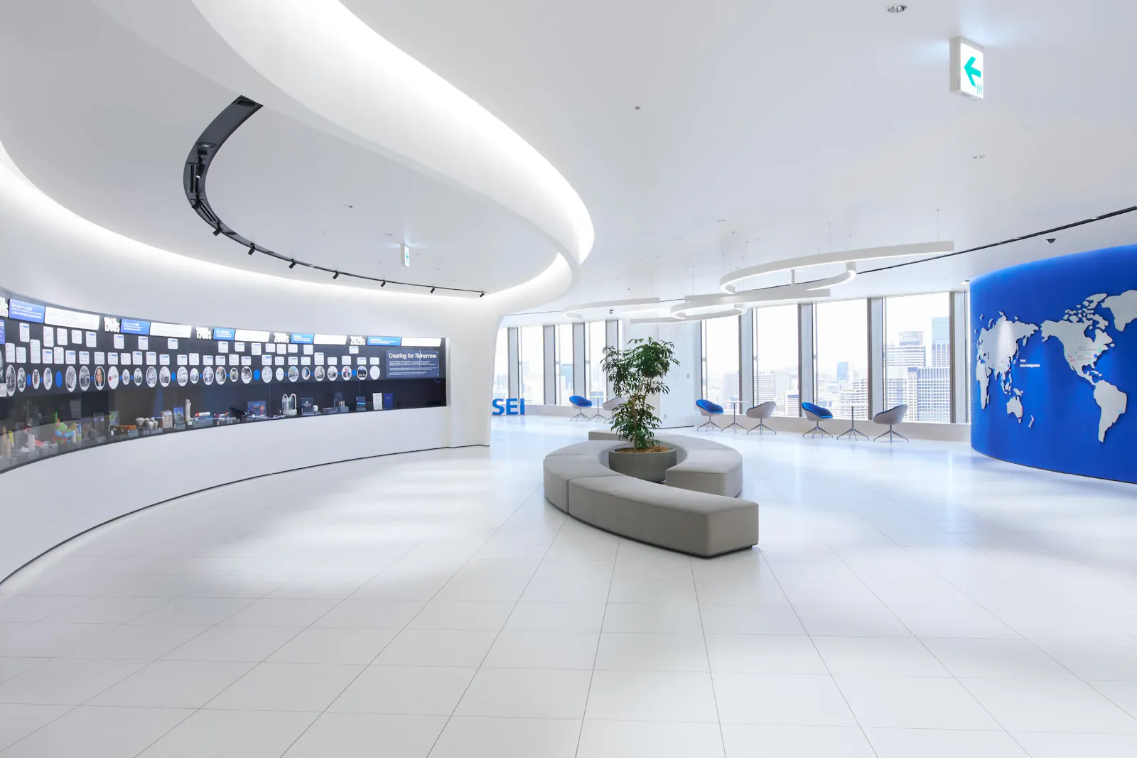 The reception lobby