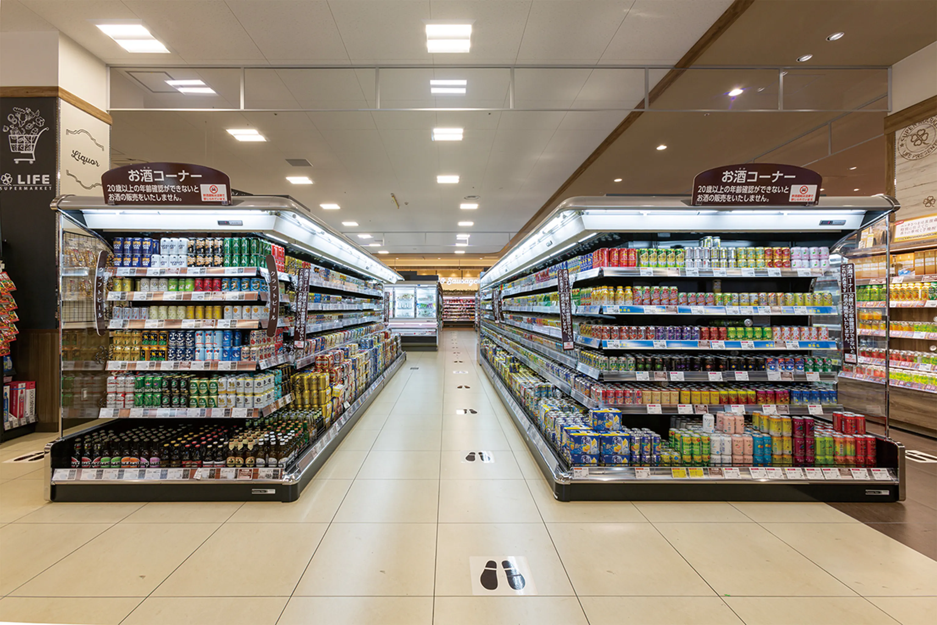 ライフ 初芝店 | スーパーマーケット | 店舗・商環境の事例・内装・デザイン・レイアウト | 株式会社オカムラ