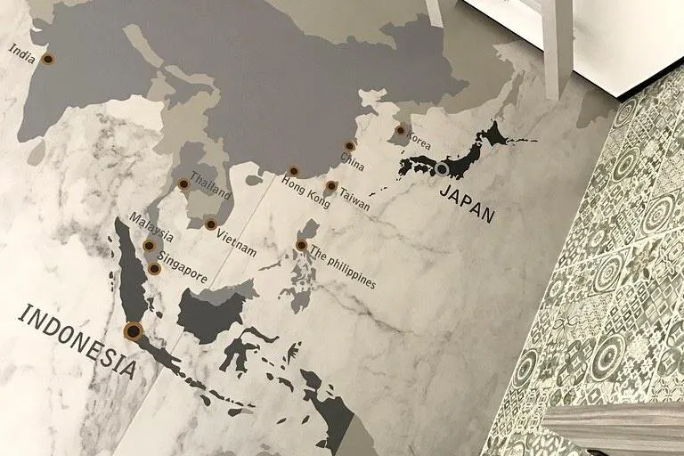 A map of global offices